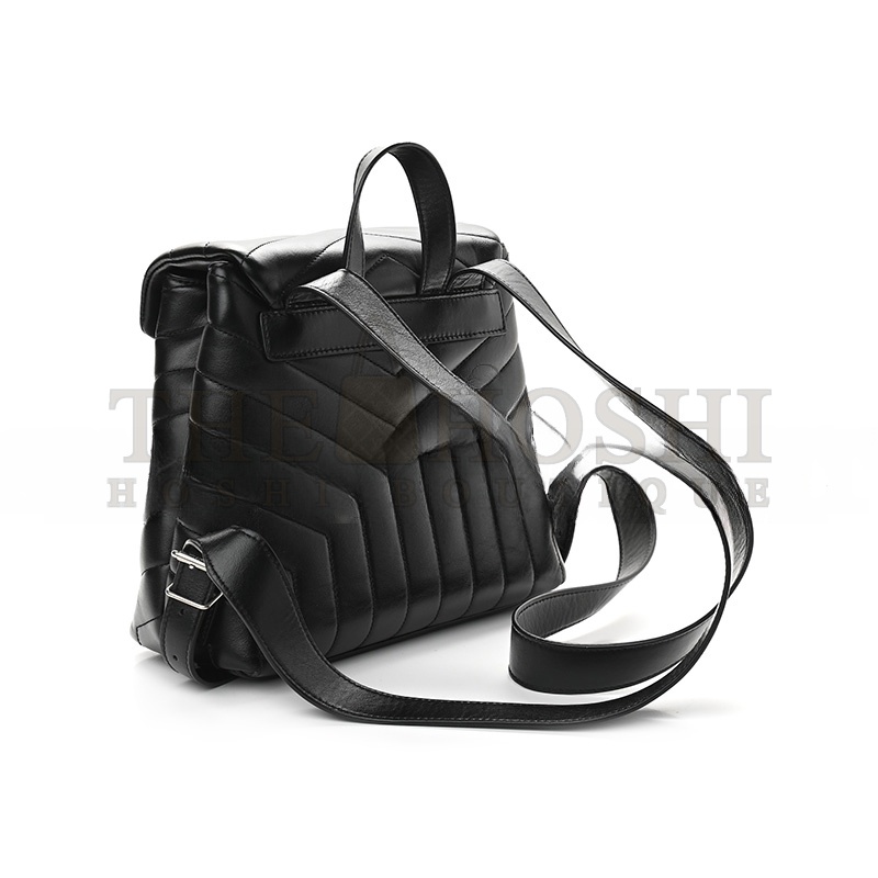 Y51 LOULOU SMALL BACKPACK BLACK IN QUILTED LEATHER 516272909633 (26*22*11cm) Master Quality